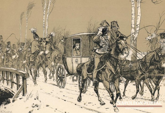 1813 - König Friedrich Wilhelm III. auf der Fahrt nach Breslau.